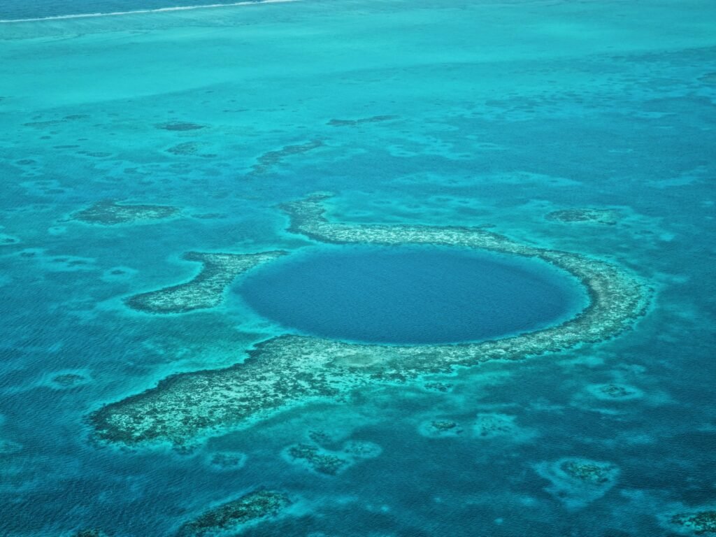 The Great Blue Hole from above